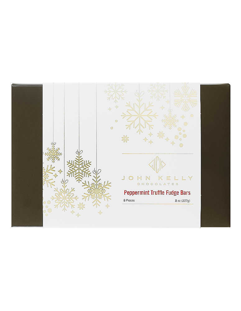 John Kelly Chocolates Peppermint Truffle Fudge Bars 8 Pieces, Los