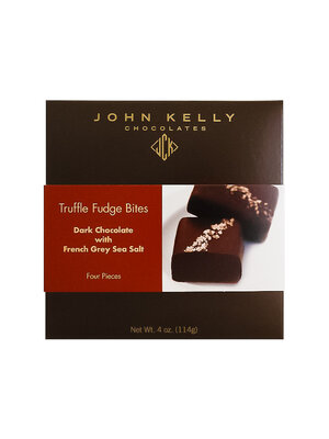 John Kelly Bite 4 Piece Dark Chocolate with French Gray Sea Salt Truffle Fudge, Los Angeles