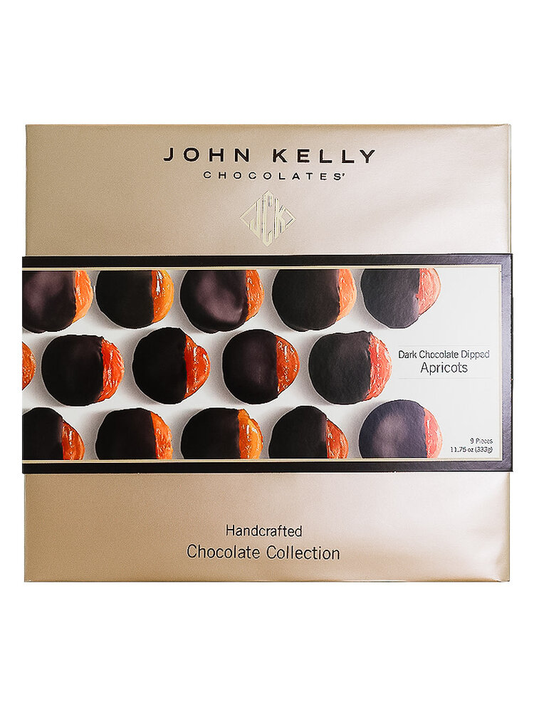 John Kelly Chocolates Dark Chocolate Dipped Apricots 9 Pieces, Los Angeles