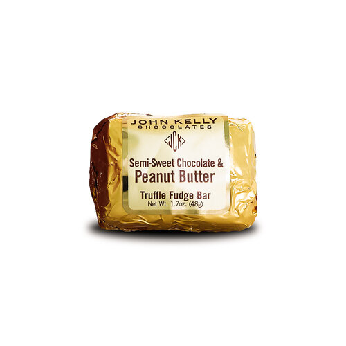 John Kelly 1 Piece Semi Sweet Chocolate & Peanut Butter Truffle Fudge Bar 1.7oz, Los Angeles, California John Kelly 1 Piece Semi Sweet Chocolate & Peanut Butter Truffle Fudge Bar 1.7oz, Los Angeles, California