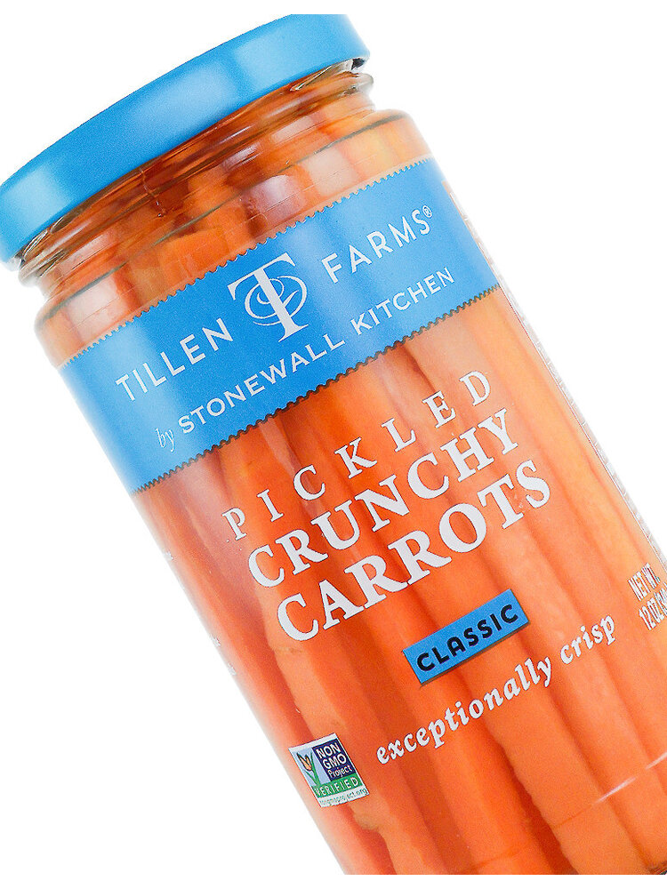 Tillen Farms Pickled Crunchy Carrots 12oz Jar, Washington