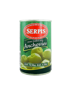 Serpis Olives Stuffed With Anchovies 10.58oz Can, Spain