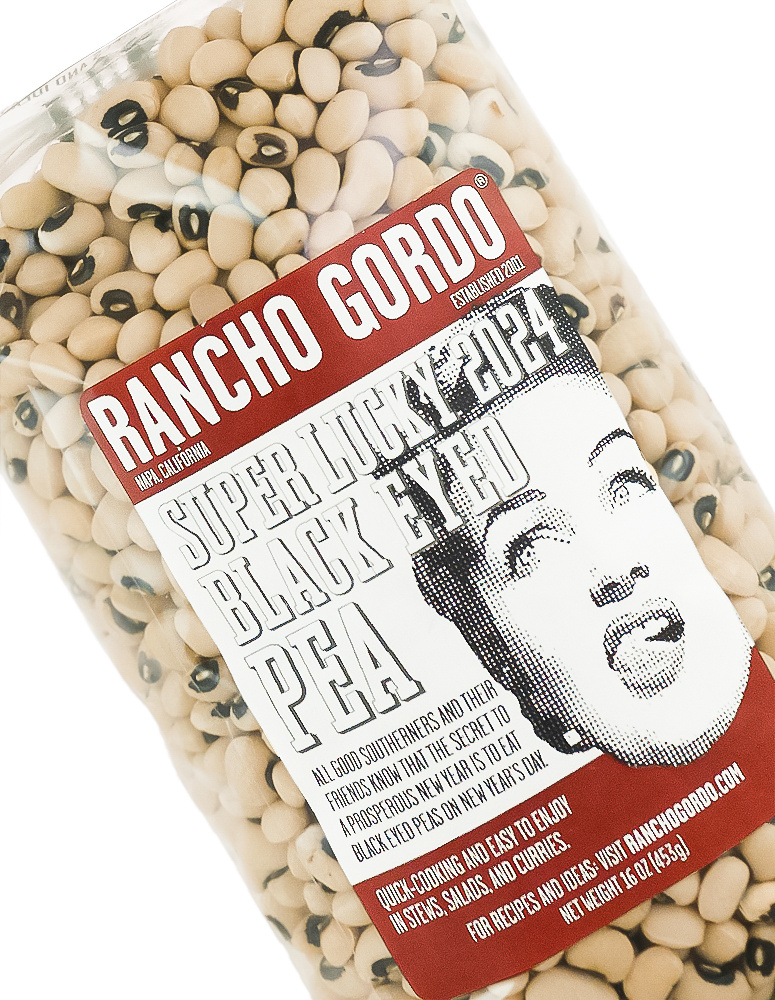 Rancho Gordo "Super Lucky 2024" Black Eyed Peas 16oz, Napa, California The Wine Country