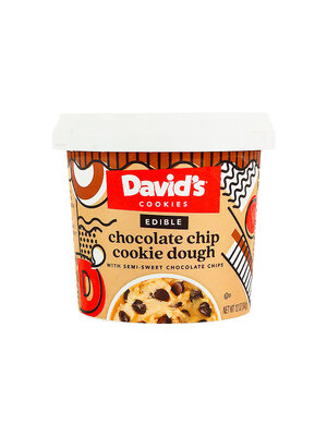 David's Cookies Edible Chocolate Chip Cookie Dough 12oz Container, Cedar Grove, New Jersey