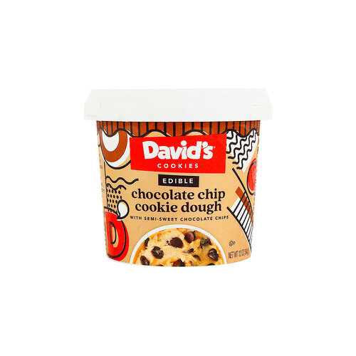 David's Cookies Edible Chocolate Chip Cookie Dough 12oz Container, Cedar Grove, New Jersey