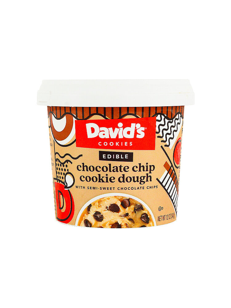 David's Cookies Edible Chocolate Chip Cookie Dough 12oz Container, Cedar Grove, New Jersey