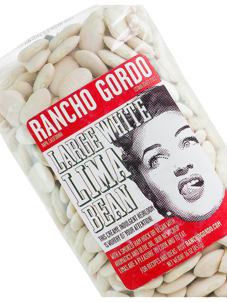 Rancho Gordo Large White Lima Beans 16oz Bag, Napa, California