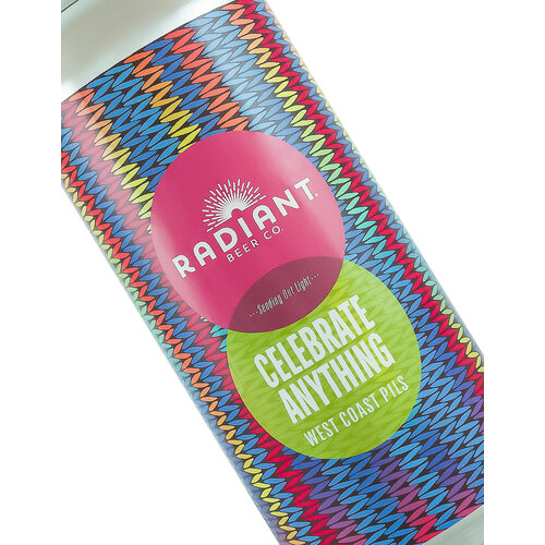 Radiant Beer Co.. "Celebrate Anything" West Coast Pils 16oz can - Anaheim, CA
