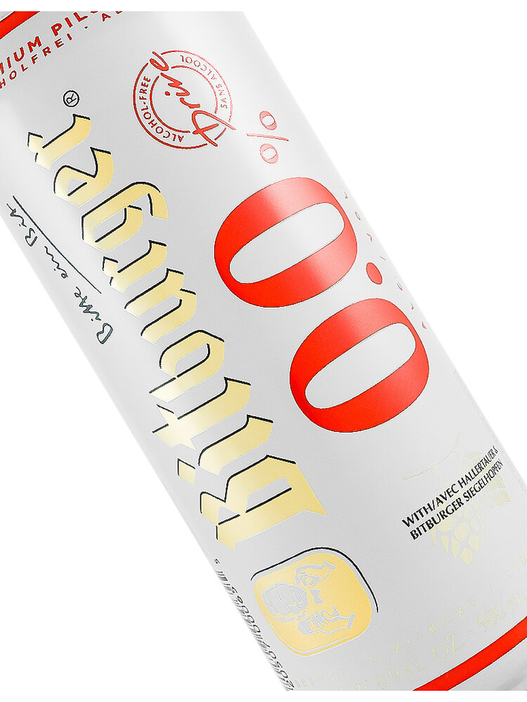 Bitburger "Drive" 0.0 Alcohol-Free Pils 500ml can - Germany