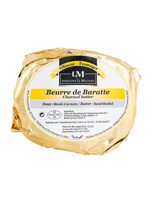 Rodolphe Le Meunier Beurre de Baratte Unsalted Churned Butter 9oz, France