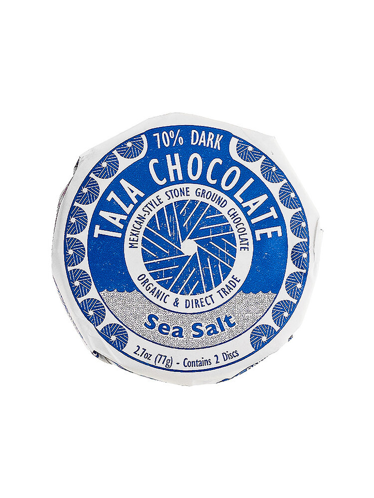 Taza Sea Salt Chocolate Mexican-Style Stone Ground Chocolate 2.7oz Disc, Somerville, Massachusetts