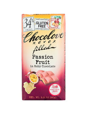 Chocolove Passion Fruit In Ruby Chocolate Bar 3.2oz, Boulder, Colorado