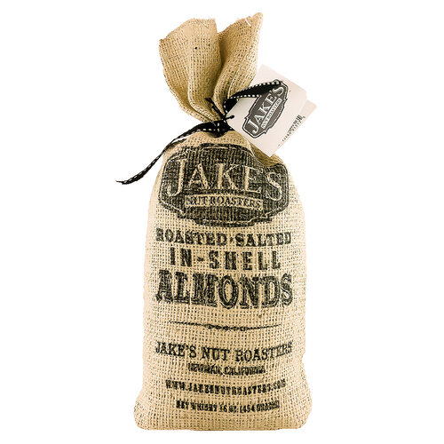 Jake's Roasted Salted In-Shell Almonds, 16oz, Newman, California