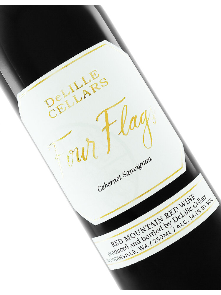 DeLille Cellars "Four Flags" 2020 Cabernet Sauvignon, Red Mountain Red Wine, Woodinville, Washington State