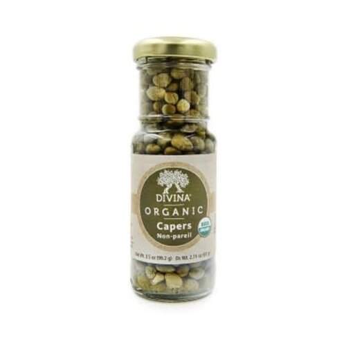 Divina Organic Capers Non-Pareil 3.5oz, Morocco/Turkey