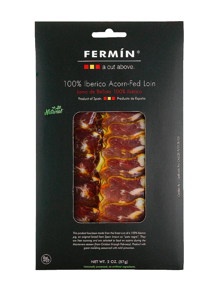 Fermin Iberico Acorn-Fed Dry-Cured Loin Sliced 2oz, Spain
