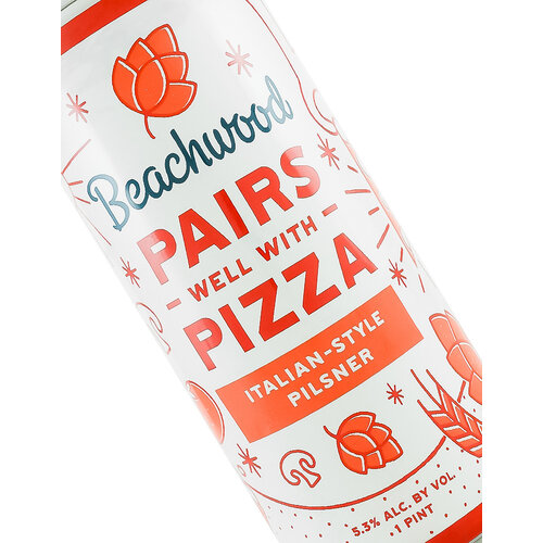 Beachwood Brewing "Pairs Well With Pizza" Italian-Style Pilsner 16oz can - Huntington Beach, CA