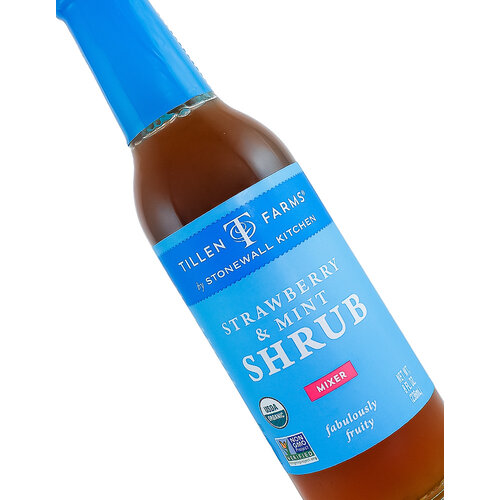 Tillen Farms Strawberry & Mint Shrub Mixer 8oz Bottle, Maine Tillen Farms Strawberry & Mint Shrub Mixer 8oz Bottle, Maine
