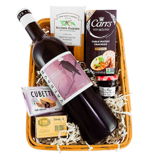 "Velvety Valravn" Sonoma County Cabernet Sauvignon Single Bottle Gift Basket