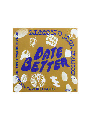 Date Better "Almod Java Crunch" Dark Chocolate Covered Dates 2.4oz Box
