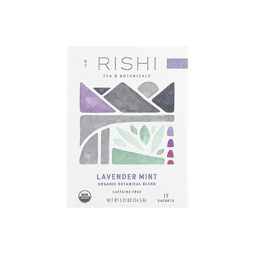 Rishi Tea & Botanicals "Lavender Mint" Organic Botanical Blend Caffeine-Free, 15 Sachets, Milwaukee, Wisconsin