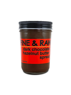 Fine & Raw "Dark Chocolate Hazelnut" Butter Spread 8oz Jar, Brooklyn, New York