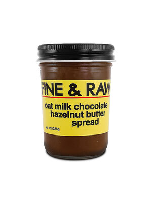 Fine & Raw "Oak Milk Chocolate Hazelnut" Butter Spread 8oz Jar, Brooklyn, New York