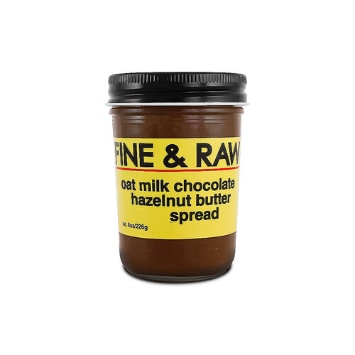 Fine & Raw "Oak Milk Chocolate Hazelnut" Butter Spread 8oz Jar, Brooklyn, New York