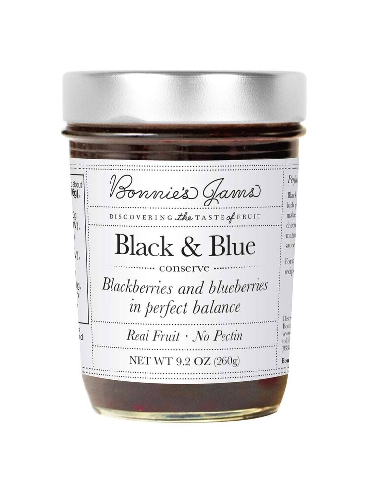 Bonnie's Jams  "Black & Blue" Blackberry & Blueberry Conserve 9.2oz, Chestnut Hill, Massachusetts