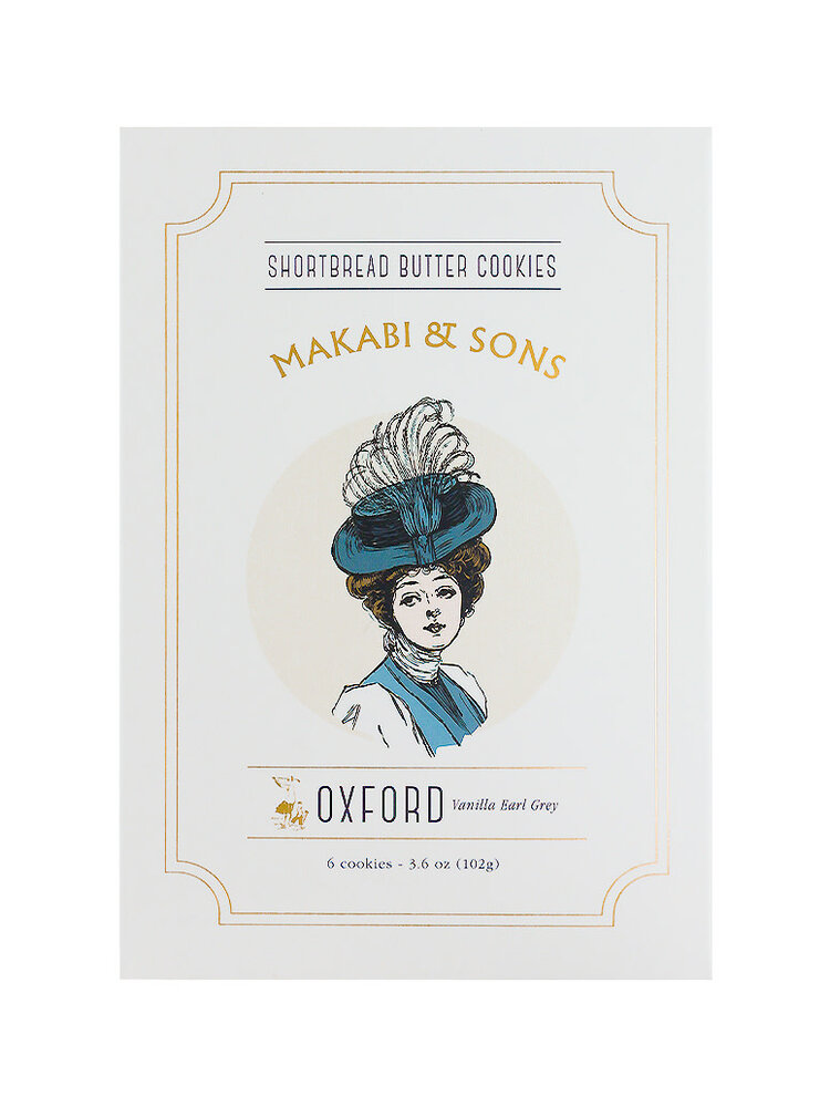 Makabi & Sons "Oxford" Vanilla Earl Grey Shortbread Butter Cookies 3.6oz, West Hollywood, California