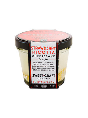 Sweet Craft Strawberry Ricotta Cheesecake 3oz Jar, Oceanside, California
