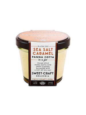 Sweet Craft Sea Salted Caramel Panna Cotta 3oz Jar, Oceanside, California