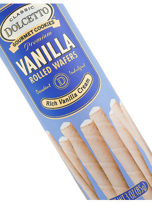 Dolcetto Vanilla Rolled Wafers 3oz can