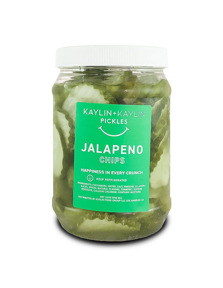 Kaylin + Kaylin Pickles "Jalapeno" Chips 32oz Jar, Los Angeles The