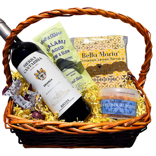 "Classic Spain" Sierra Cantabria Rioja Crianza single-bottle gift basket