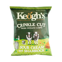 Keogh's "Sour Cream And Shamrock" Crinkle Cut Irish Potato Chips 4.4oz Bag, Ireland