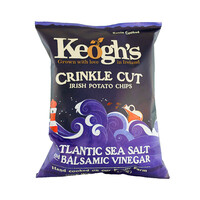Keogh's "Atlantic Sea Salt And Balsamic Vinegar" Crinkle Cut Irish Potato Chips 4.4oz Bag, Ireland