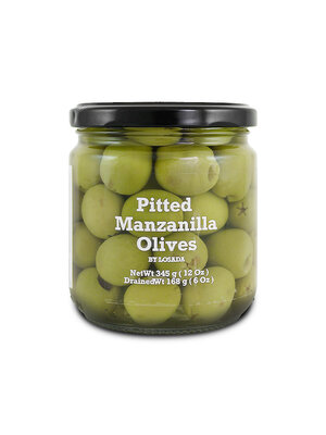 Losada Pitted Manzanilla Olives 12oz Jar, Spain