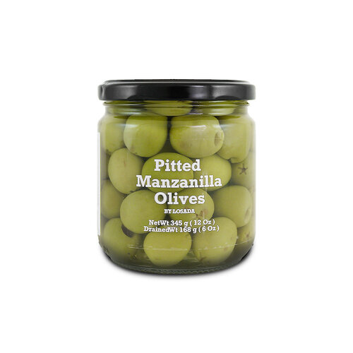 Losada Pitted Manzanilla Olives 12oz Jar, Spain Losada Pitted Manzanilla Olives 12oz Jar, Spain