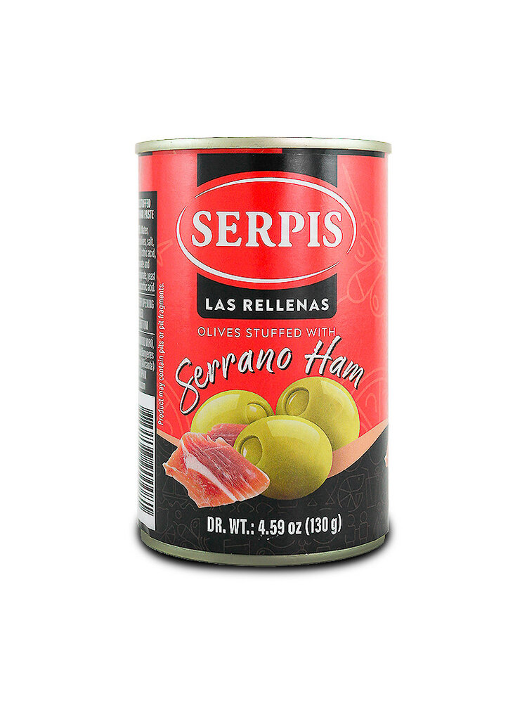 Serpis Serrano Ham Stuffed Olives 4.59oz Can, Spain