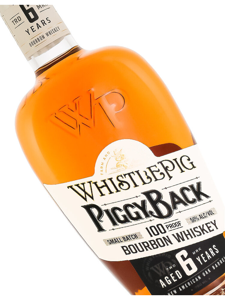 WhistlePig "Piggy Back" Bourbon Whiskey Aged 6 Years In New American Oak Barrels