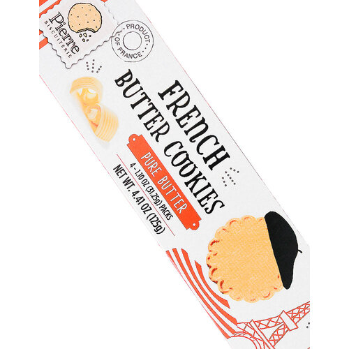 Pierre French Butter Cookies "Pure Butter" 4.41oz Box, France Pierre French Butter Cookies "Pure Butter" 4.41oz Box, France