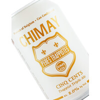 Chimay Cinq Cents Trappist Triple Ale (White) 330ml Can - Belgium
