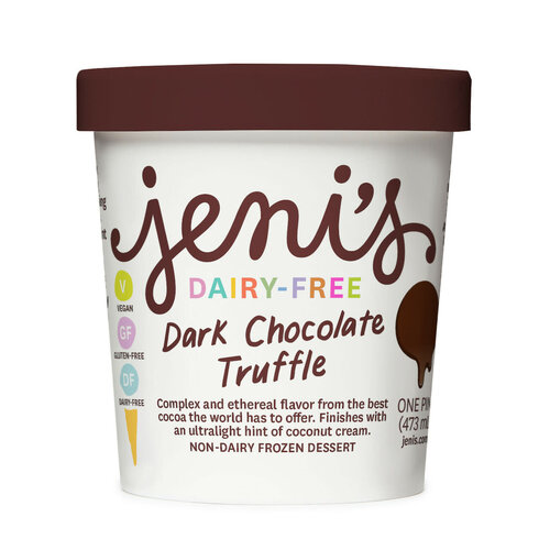 Jeni's "Dark Chocolate Truffle" Non-Dairy Frozen Dessert Pint, Ohio Jeni's "Dark Chocolate Truffle" Non-Dairy Frozen Dessert Pint, Ohio