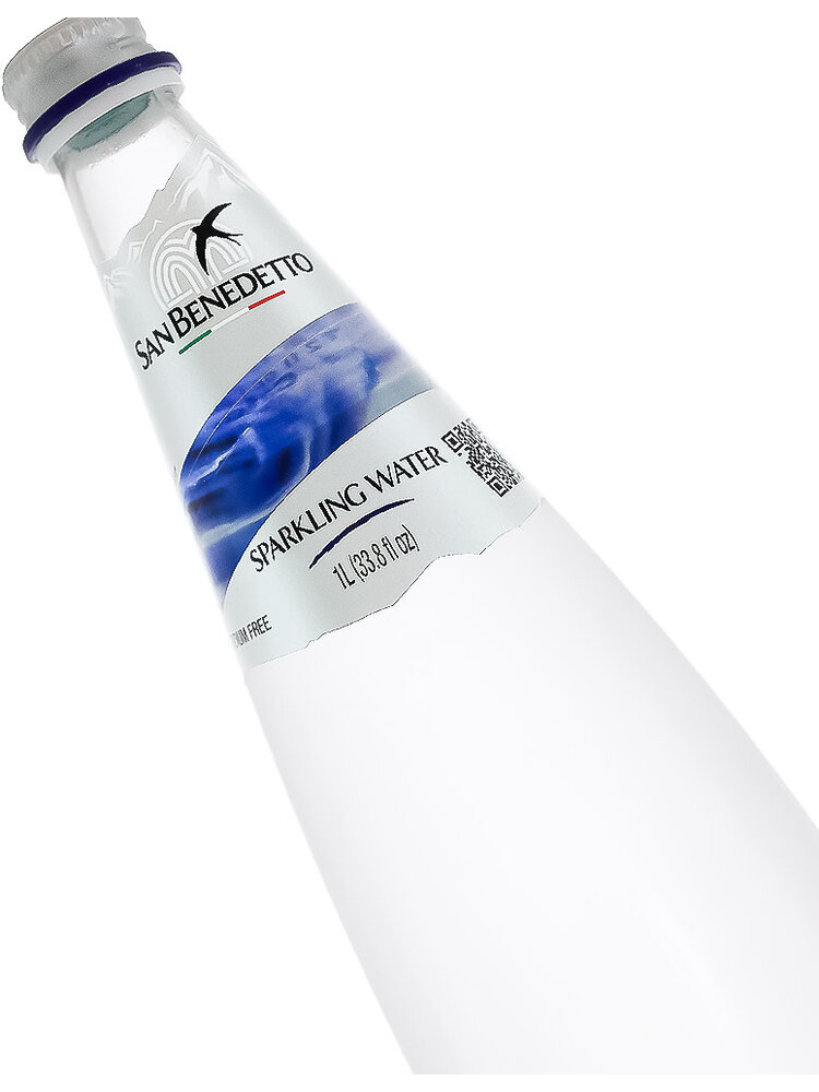 San Benedetto Sparkling Water 1 Liter Bottle, Italy