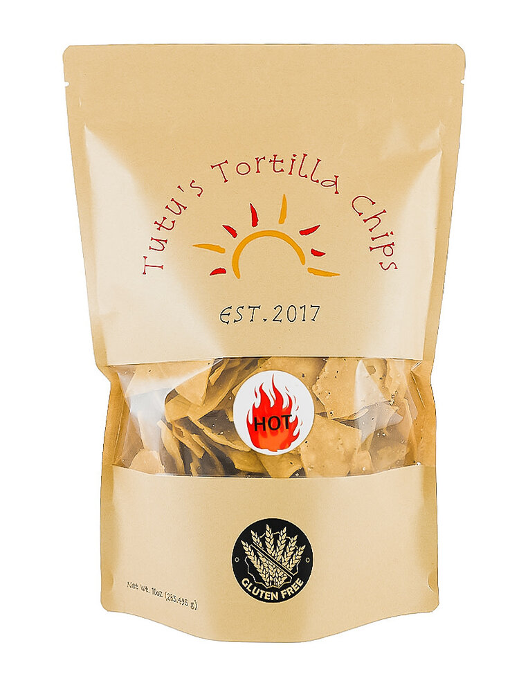 Tutu's "Hot" Tortilla Chips 10oz, La Quinta, California