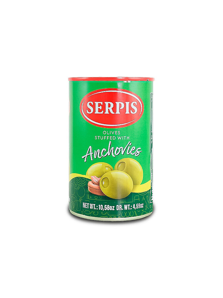 Serpis Olives Stuffed With Anchovies 4.59oz Can, Spain