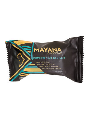 Mayana Chocolate "Kitchen Sink" Peanut Butter, Pretzel, Crispy Rice, Fleur De Sel Caramel, Dark Chocolate 1.5oz Bar, Spooner, Wisconsin