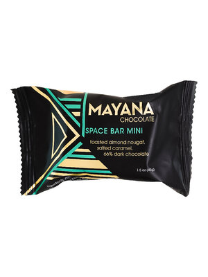 Mayana Chocolate "Space Bar" Toasted Almond Nougat, Salted Caramel, Dark Chocolate 1.5oz Bar, Spooner, Wisconsin