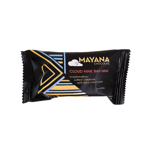 Mayana Chocolate "Cloud Nine" Marshmallow, Salted Caramel, Dark Chocolate 1.4oz Bar, Spooner, Wisconsin Mayana Chocolate "Cloud Nine" Marshmallow, Salted Caramel, Dark Chocolate 1.4oz Bar, Spooner, Wisconsin